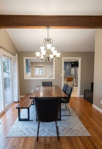 Dining room with natural light and open floor plan